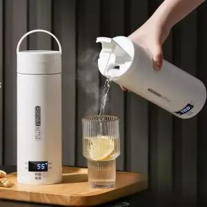 전기 휴대용 무선 텀블러 포트 가열 물끓이는텀블러 여행