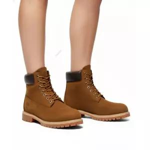 팀버랜드 (남성) 프리미엄 6인치 레이스 워터프루프 부츠 - 다크 위트 누벅 / 72066-EBL 228726