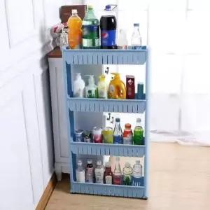 [JED] 이동식 4단 물건정리트레이 틈새선반 공간활용 블루