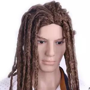 남자 프레 가발 헤어스타일 블랙 레게 땋은머리 연극