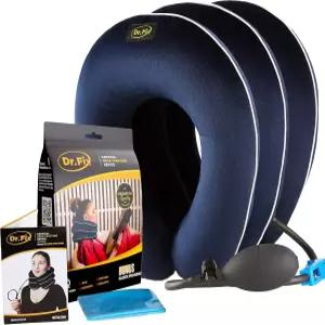 집에서 즉각적인 목 를 위한 닥터 픽스 경추 견인 장치 탄력 밴드 (다크 블루 12-17)