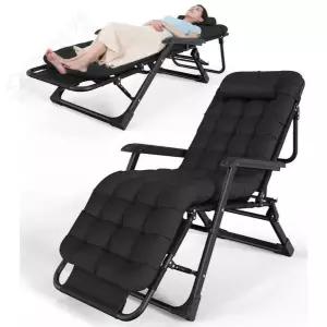 조절 가능 접이식 캠핑 의자 겸 침대 리클라이너