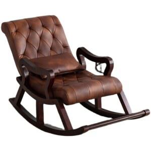 고급 흔들 의자 소파 1인 거실 원목 발코니 스툴 안락의자