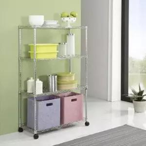 사다리선반 펜트리선반 4단 팬트리 모듈 바퀴달린 철제 앵글선반