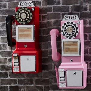 레트로 전화기 옛날 공중전화 유선 50년대 다이얼 미국 빈티지