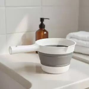 실리콘 접이식 물바가지 캠핑 목욕 바가지 욕실 다용도 급수