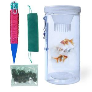 야외에서 낚시하는 소형 트렁톤 미노우 물고기 거북이 위한 미끼 낚시에 용기 수족관 어린이를 있는 내구성 플라스틱 적합한 휴대용