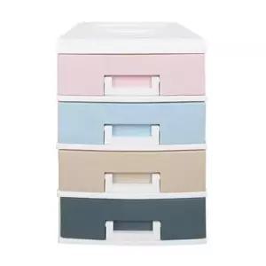 [JED] 서랍장 수납박스 4단 파스텔 소품 중형
