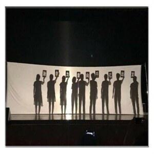 대형 흰색천 연극 무대막 공연 커튼 그림자 연극천