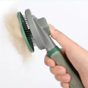 진돗개빗 강아지 엉킨 죽은털 제거 슬리커 버튼 브러쉬 (그린)