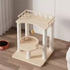 캣타워 원목 스크래쳐 하우스 놀이터 캣폴 고양이 소형 2층