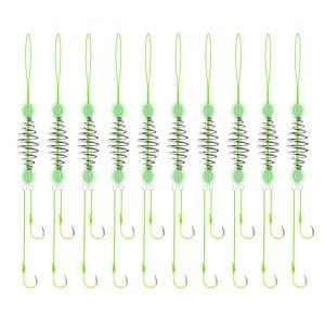 잉어 낚시 스프링 바늘 장비 케이지 헤어 있는 피더가 10개의 리그 트랩 미끼