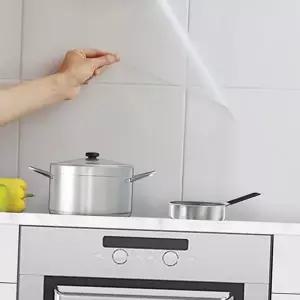 투명 주방 시트지 주방용 타일 기름때 주방 벽 보호 시트 방수 물질 없는 유해