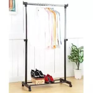 스텐드행거 조립 조립형 이동행거 1단 높이조절 옷행거