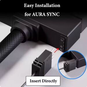 UPSIREN 마더보드 24PIN 연장 케이블 5V 3Pin이  ARGB PC 90도 직각 디자인  커넥터