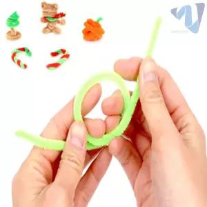 미술 공예 모루 철사 인형 만들기 재료 연녹색 30cm 100개입