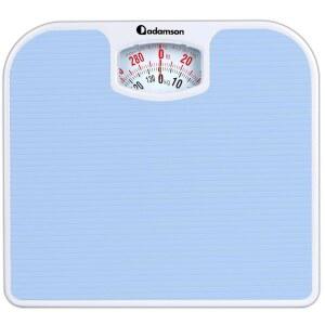 아담슨 A21 체중계 - 최대 300파운드 신규 미끄럼 방지 고무 표면 + 대량 아날로그 욕실 저렴하고 20년 보증으로 내구성이 뛰어난 라이트 블루