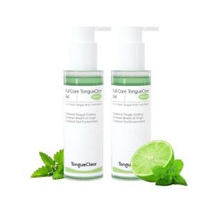 텅클리어 혀 클리너 젤 | 신선한 민트 클리닝 페이스트 구취 및 제거제 브러시 스크레이퍼와 함께 사용 (2팩) u2026