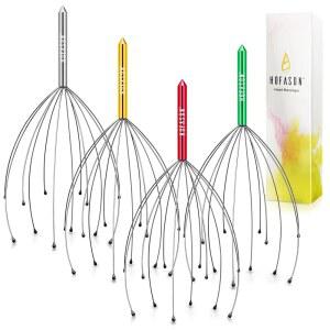 HOFAON 스크래처 성인 여성용 스타킹 스터퍼 남성 십대 소녀 소년, 4pcs 마사지기 , 흰색 코끼리 선물, 아빠를 위한 크리스마스 대량 선물 생일