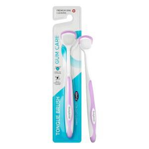 바디액셀 실리콘 혀 클리너, 부드럽고 부드러운 브러시 및 스크레이퍼, 구취 제거에 도움을 주는 유연한 미끄럼 방지 손잡이로 편안한 제어가 가능합니다