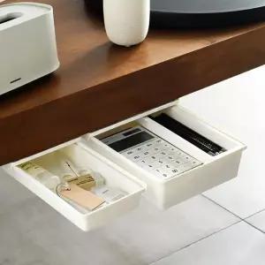 데스크테리어 히든서랍 붙이는 책상밑서랍 소형 미니 회사책상꾸미기 셋업