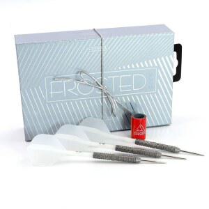 큐소울 눈부신 22g 슈퍼 그립 스틸 팁 90% 텅스텐 다트 세트 프로스팅 표면, ROST 통합 플라이트 및 샤프트 포함