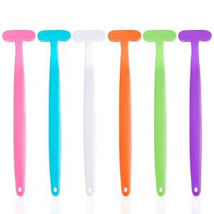 6팩 혀 스크레이퍼, 플라스틱 클리너 브러시, 더 나은 호흡을 위한 치과 구강 관리 용품(6개의 스크레이퍼)