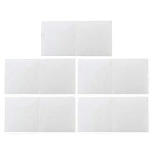 Ciieeo 5pcs 투명 정전기 접착 필름 데칼 - 차량 앞 유리 스크래치 방지 주차 허가 소지자를 위한 창문 스티커를 쉽게 부착할 수 있습니다