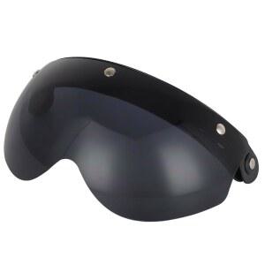 오픈 페이스 모터사이클 헬멧을 위한 소만 유니버설 3-스냅 바이저 레트로 파일럿 스타일 (딥 스모크)