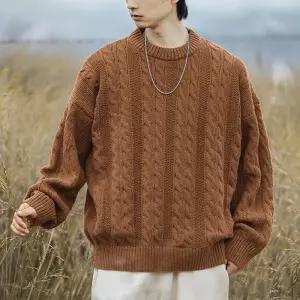 [더블디][더블디] 라운드넥 남성 3컬러 꽈배기 두톰 스웨터 IS-TS77 (43421419A)