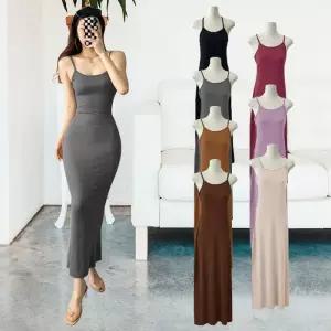 [더블디][더블디] 데일리 이너 롱 슬림핏 끈나시 원피스 BM-077 (38297900A)