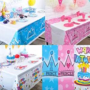 TBZ 생일디자인 파티장식용품 테이블보 생일파티용품