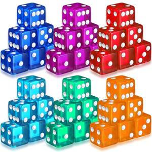 [미국배송] SEENELLING 36피스 19MM 카지노 스타일 크랩스 주사위 세트 아크릴 및 반투명 D6 주사위 카지노용 정사각형 W / 둥근 모서리 크랩스 테이블 게임 보드 게임(클래식 색상)