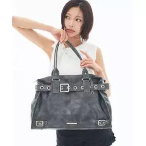 ILLIGO [김고은 PICK]벨티드 스퀘어 토트 백 차콜 26SPBAG04CH 367787