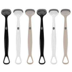 아도릴라 6팩 혀 브러시 및 스크레이퍼, 클리너, 구강 위생 신선한 입냄새를 위한 스크레이퍼 클리너