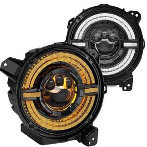 COWONE 1000% 밝은 9인치 원형 LED 헤드라이트와 9D 특허 듀얼 헤일로 DRL 앰버 턴 시그널, 지프 랭글러 JL 글래디에이터 JT 2018-2025 하이/로우 빔 헤드램프 호환