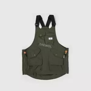 캠핑 앞치마 목공 작업 낚시 조끼 그린 올리브그린 바리스타