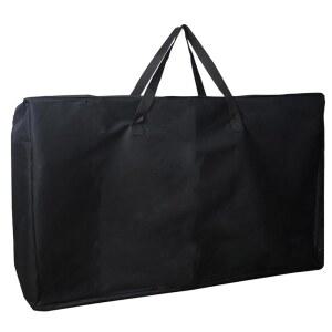 Luccov 4/6 / 8피트 접이식 테이블 보관 가방, 테이블용 방수 헤비 듀티 대형 휴대 내구성 있는 지퍼 및 어깨 스트랩이 피크닉 캠프 커버, 31인치 D X 49인치 W 4.7 H, 블랙