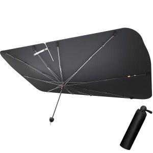 에도팀 자동차 앞유리 선쉐이드 - 세단, SUV, 트럭용 열 차단 티타늄 코팅, 컴팩트 우산 디자인의 범용 55