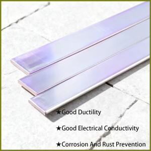 주석 도금 구리 바 2mm-5mm 두께 퍼플 평판 전도성 접지판 전기 버스바