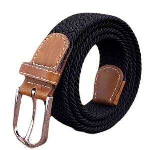 안동니웰 남성용 신축성 벨트 여성용 탄력 땋은 캔버스 직조 골프 캐주얼 우아한 허리 신치 밴드