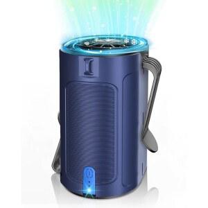 VEKK 웨어러블 팬 충전식 4단 개인 허리 팬, 7100RPM 강력한 공기 흐름, 25시간 런타임, 핸즈프리 넥 벨트 스포츠용 야외, 작업 현장, 여행용