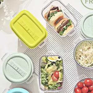 채반형용기 실리 밀폐용기 채반 반찬통 찬통 푸드팟 겸 2style 4color