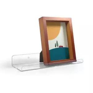 아크릴 무타공 선반 투명 300x100mm_S301T_037 37piece 37피스 플로팅받침대 아크릴받침대