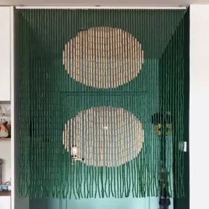 대나무 발 복고 식당 파티션 주방 가림막 줄커튼 파리문