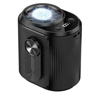 김무 스마트 휴대용 충전식 선풍기, 스 쿨러, 100단 속도, 14,000RPM 터보 쿨링 개인 허리 4000mAh 웨어러블 넥 & 벨트 클립 직장 캠핑 야외 하이킹용, 블랙