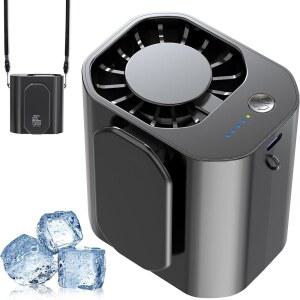 CHRIMEFLAME 10000PRM 휴대용 허리 클립 팬, 최대 20시간 미니 선풍기 충전식, 캠핑, 야외, 작업 현장용 착용형 쿨링 팬 벨트 - 블랙