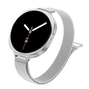 삼성 갤럭시 워치 8 밴드용 슬림 밀라노 메탈 밴드 40mm 44mm /8 클래식 46mm 여성 남성용 스테인리스 스틸 메시 루프 마그네틱 스트랩 코레아