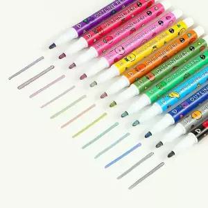 핑크풋 테두리 사인펜 컬러링 드로잉 마카 캘리그라피 펜 미술용품