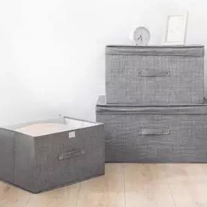 [골드스마일]패브릭 정리함 덮개 박스 일체형 1호 리빙